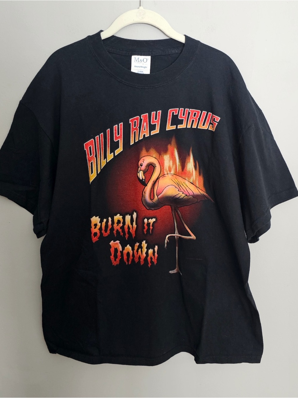 Vtg Y2K Billy Ray Cyrus Concert T-Shirt Size XL Black 100% Cotton Southern Rain